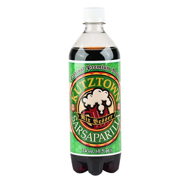 Kutztown Soda- Your Choice of 9 Flavors in a Case Pack of 24/24 oz. Bottles (Sarsaparilla)