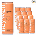 Heywell Sparkling Adaptogenic Water Energy and Uplift Orange Mango Flavor 12 Fluid Ounce (Pack of 12) - Non Caffeinated Organic Non GMO Vegan Gluten Free Dairy Free