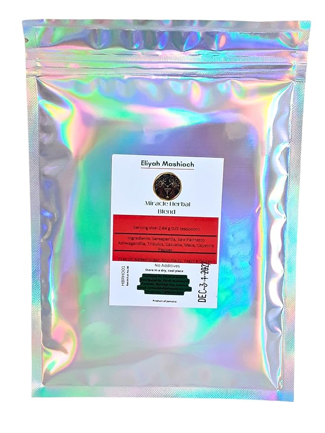 Eliyah Mashiach Rh Powder Herbal Tea | 2.1 oz Caffeine Free