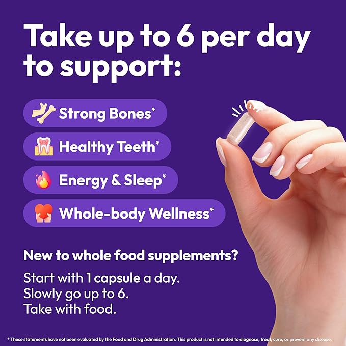 Bone &amp Jaw Restore – Calcium Supplements with Vitamin D3 K2 &amp Magnesium | Non-GMO | Bone Builder &amp Nutrition Support for Women &amp Men | Density Support Formula | 180 Capsules Bottle