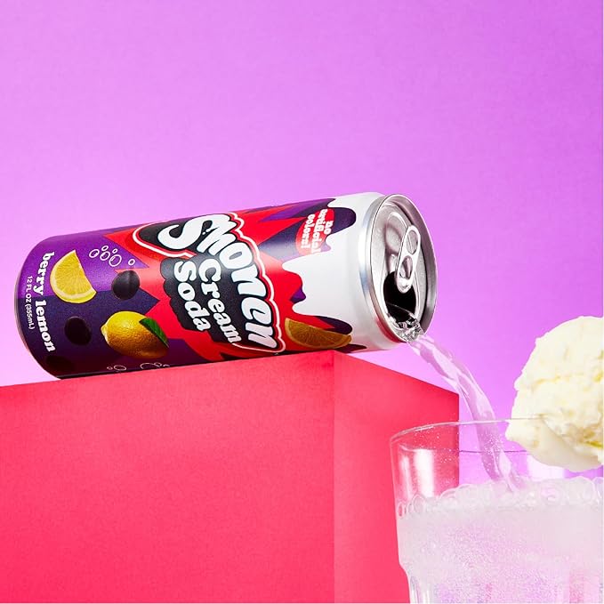Shonen Soda - Berry Lemon Cream | 12 Fl Oz Can | 12-Pack