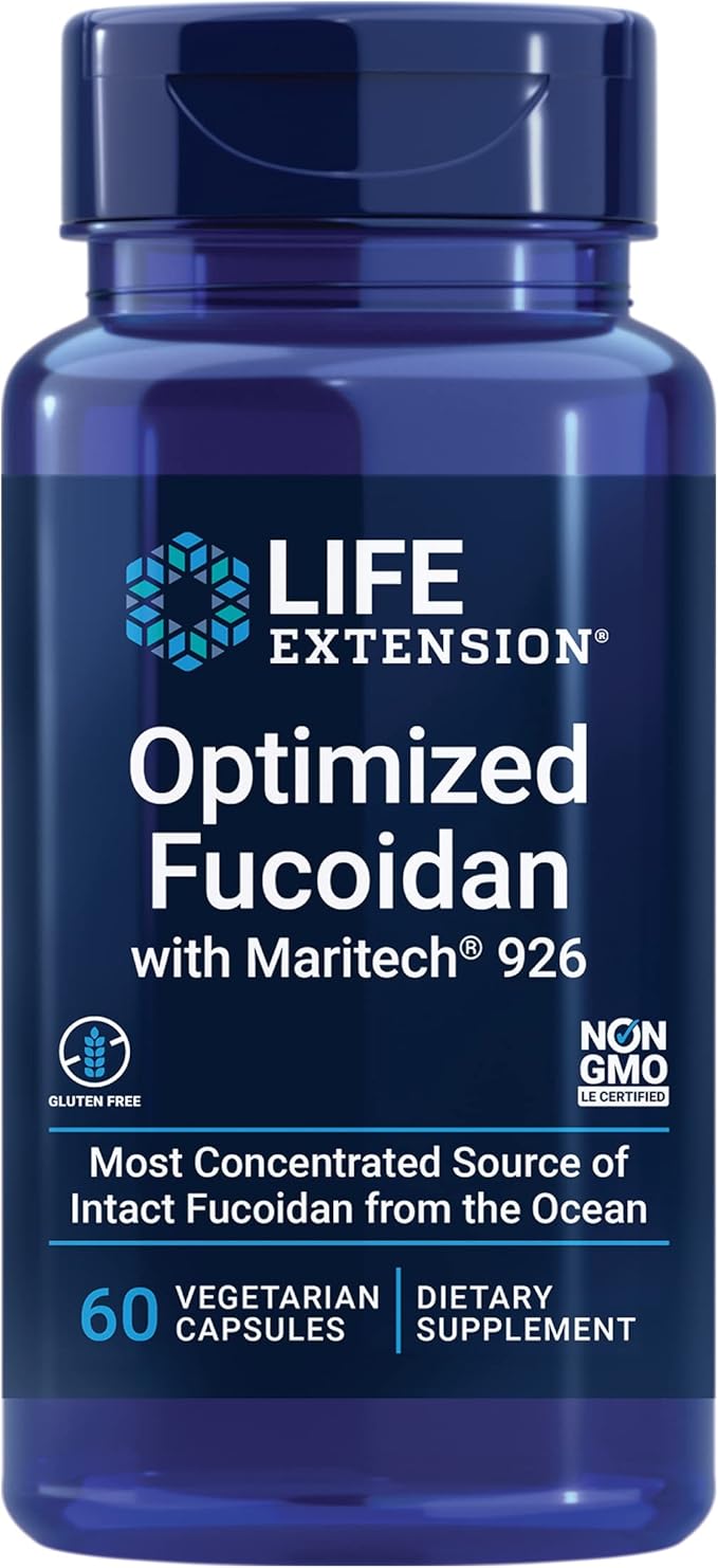 Life Extension Optimized Fucoidan with Maritech® 926 Promotes Healthy Immune Function Gluten-Free Non-GMO Vegetarian 60 Capsules