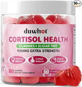 Cortisol Gummies 15 in 1 Lower Cortisol Supplements for Women w. Ashwagandha Magnesium Phosphatidylserine Folate for Hormone Balance Mood Focus Sleep Support Sugar Free Vegan 60