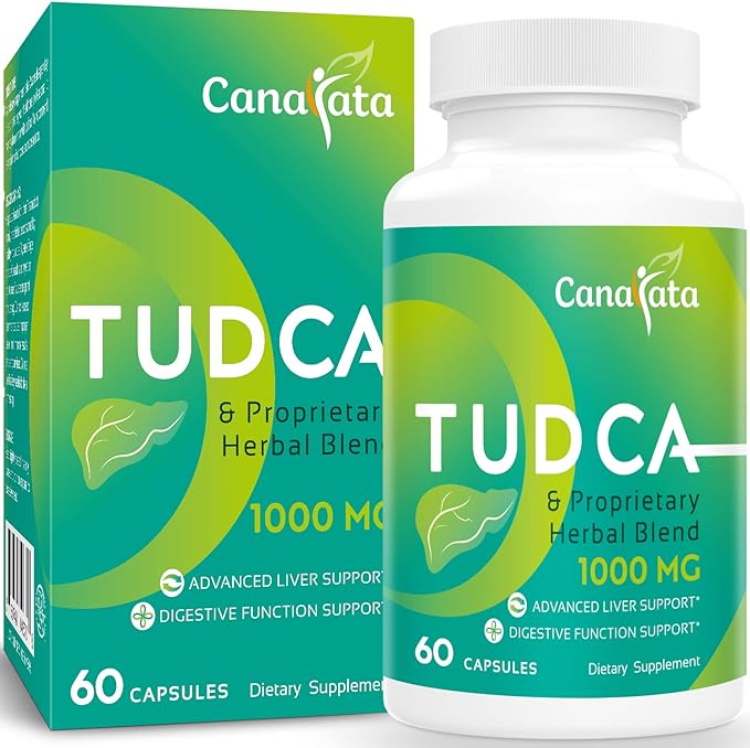 TUDCA Liver Support Supplements 1000mg - 60 Vegan CapsulesTUDCA Bile Salts with Milk Thistle Herbal Blend Formula for Cleanse Detox &amp Repair
