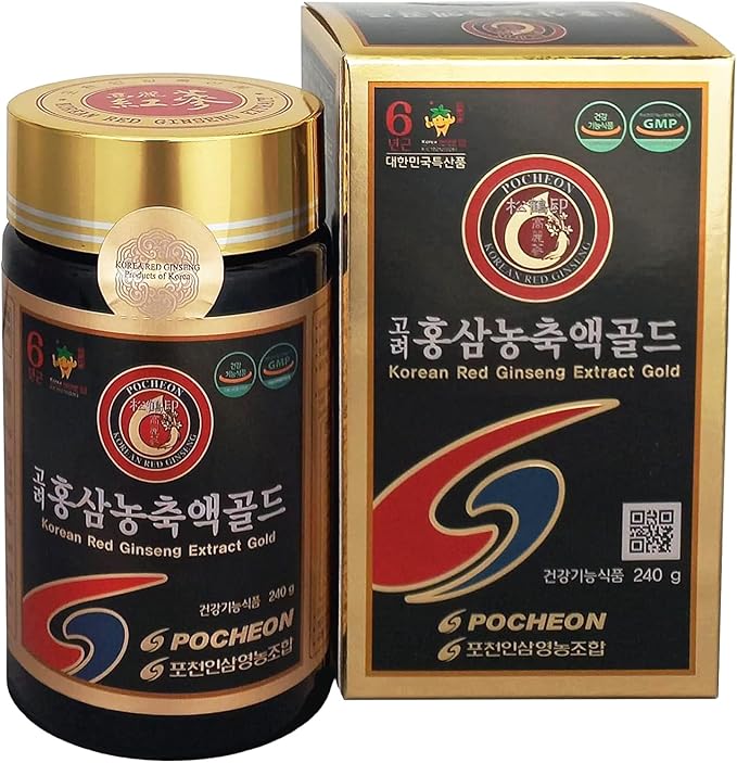 Pocheon 240g(8.5oz) 100% Pure Korean 6years Root Red Ginseng Extract Gold High Ginsenoside Saponin Panax