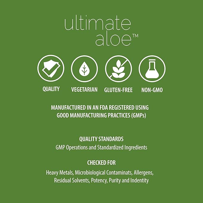 Ultimate Aloe - Aloe Vera Juice for Gut Health Digestive Comfort Immune Support and Nutrient Absorption - 16 Servings (Cranberry and Apple)