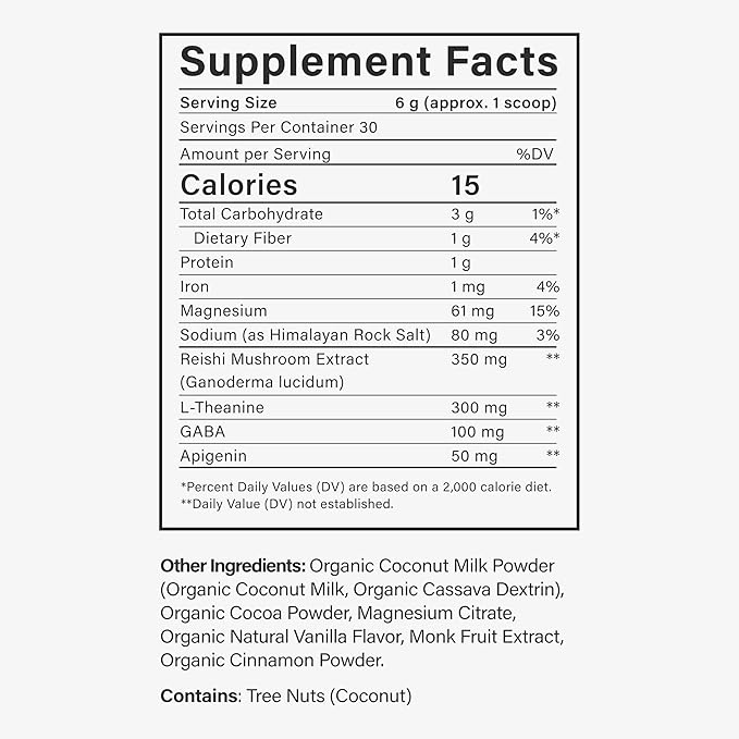 Beam Dream Sleep Powder L-Theanine Apigenin Reishi and Magnesium Third Party Tested Natural Sleep Aid &amp Sleep Supplement Health and Wellness Gift Natural Sleep Support Non-GMO 30 Servings