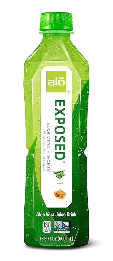 Alo Original Exposed Aloe Vera Drink 16.9 Fl Oz (Pack of 12)