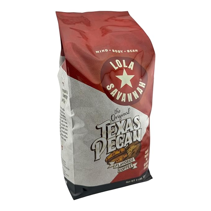 Lola Savannah Texas Pecan Ground Decaf Coffee 2lb 1 Pack