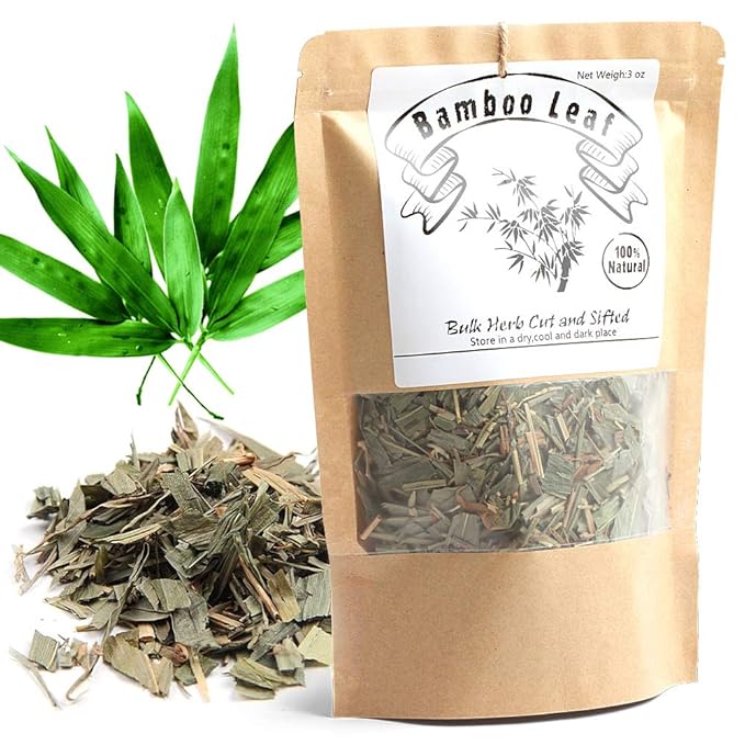 EidolonGreen [China Medicinal Herb] Bamboo leaves tea Organic Bamboo Leaf Tea  (DanZhuYe/淡竹叶/댓잎 티백 차) Chinese Herbal Dried Loose Leaves (3 Ounce (Pack of 1))
