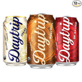 Daytrip Organic Prebiotic Soda – Low Sugar Sparkling Drink for Gut Health &amp Digestion Plant-Based Fiber Beverage Variety Pack 12 Cans – with Caffeine