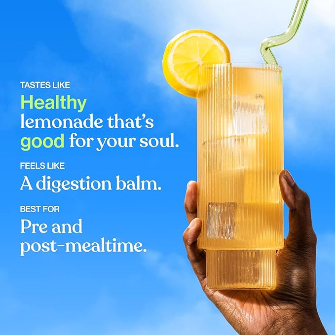 Sunwink - Digestion Lemonade Powder - Gut-Friendly Drink Mix with Plant-Based Botanicals (6g Each Pack of 15)