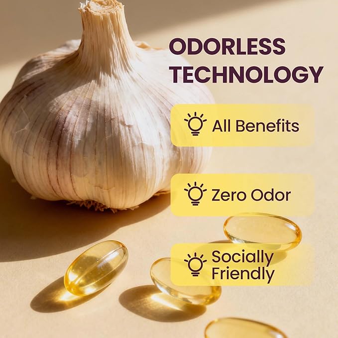 10000mg Aged Garlic Extract | 350 Softgels | Odorless Garlic Supplements | Antioxidant Support &amp Cognitive Function | Pure Allium Sativum 20:1 Extract | Non-GMO Gluten-Free