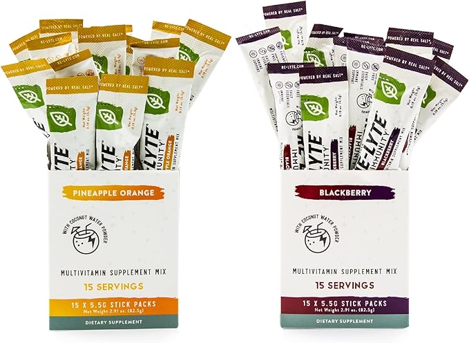 REDMOND Re-Lyte Immunity 15ct Box Bundle (1 Box BlackBerry 1 Box Pineapple Orange)