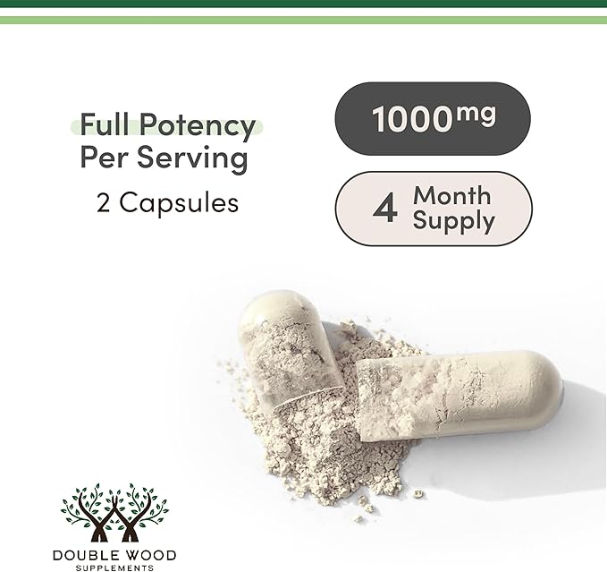 Ginseng Capsules (Korean Red Ginseng Extract Panax Ginseng 10% Ginsenosides) (4 Month Supply) 240 Vegan Capsules - 1000mg per Serving for Mood Cognitive Function and Energy Support by Double Wood