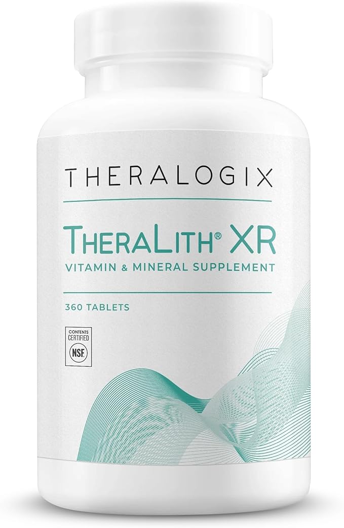Theralogix TheraLith XR Vitamin &amp Mineral Supplement - Supports Healthy Urine Chemistry &amp Calcium Oxalate Levels with Magnesium Vitamin B6 &amp Potassium* - NSF Certified - 360 Tablets