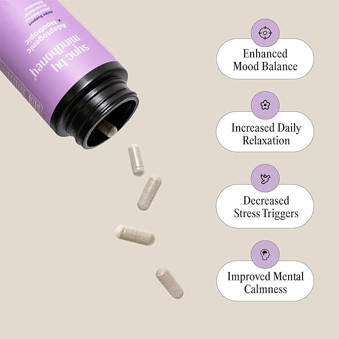 MINDHONEY | SYNC 60 Count Premium All-in-One Adaptogenic Supplement | Relaxation Mood Balance Stress | Magnesium Ashwagandha Nootropics Adaptogens Minerals &amp Vitamins