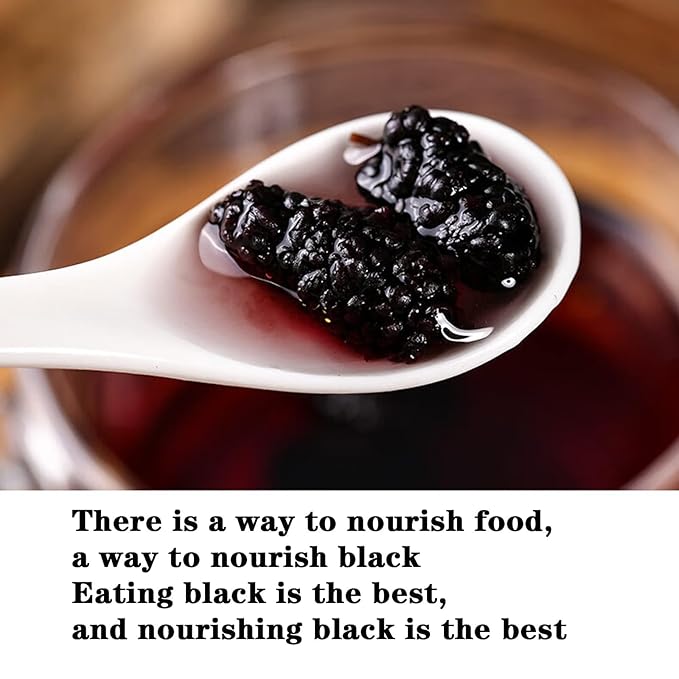 Dried Black Mulberries 桑葚 桑葚干 Black Mulberry Tea Mulberries Tea 14.11oz 400g(200g*2) Herbal Tea Health Snack No Sugar No Addition