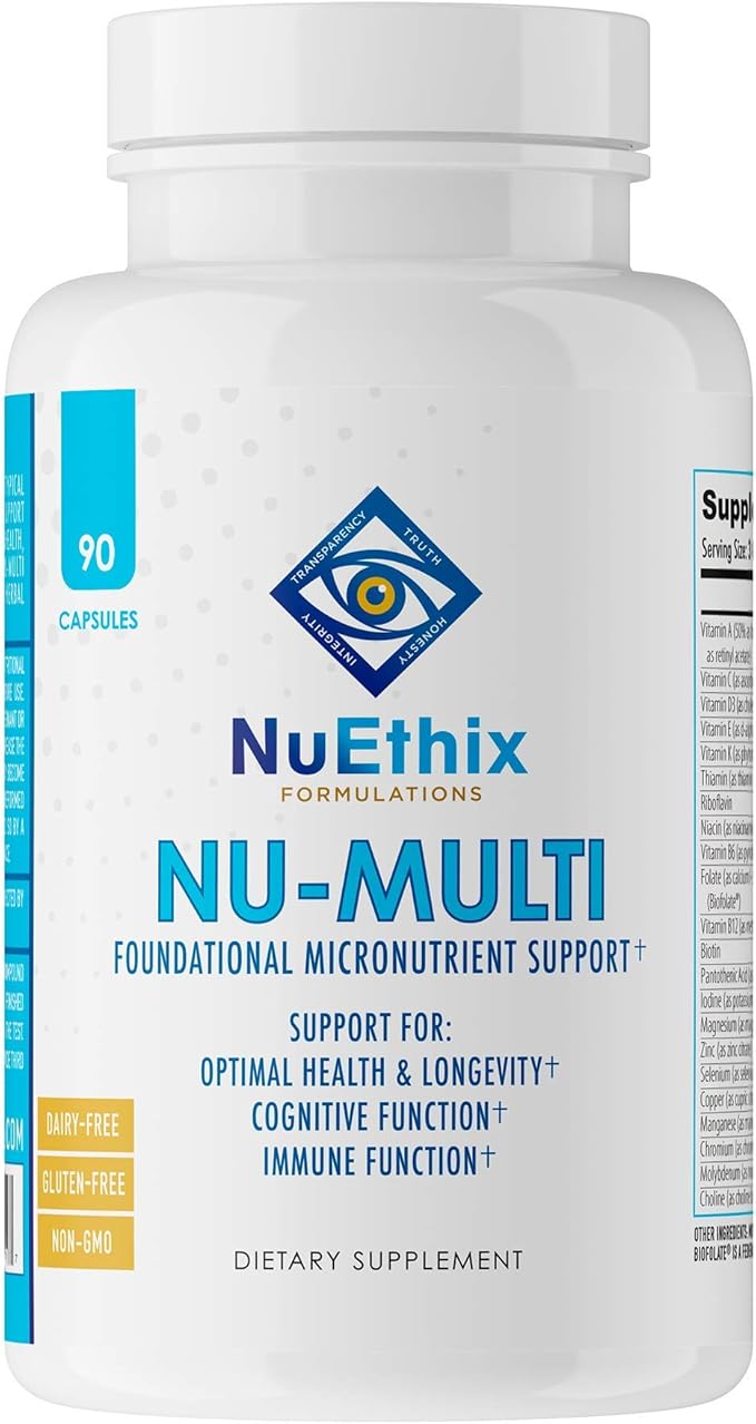 NuEthix Formulations Nu-Multi Foundational Micronutrient Support Dietary Supplement 90 Capsules