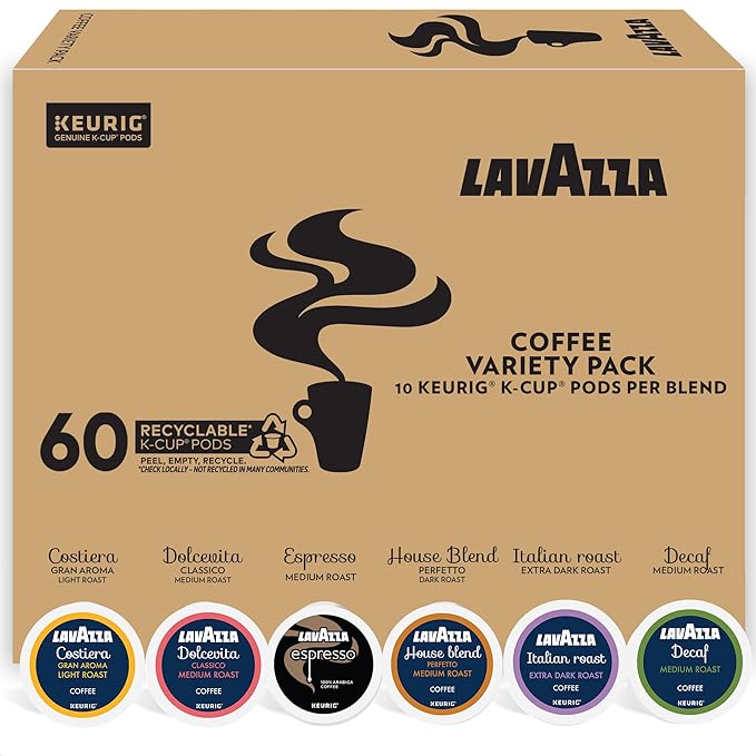 Lavazza Coffee Variety Pack Keurig Single-Serve K-Cup Pods 60 Count