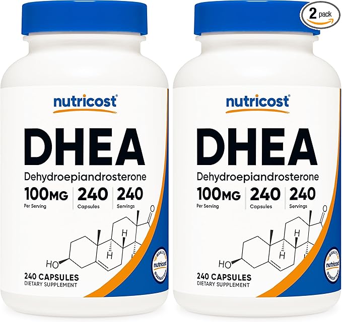 Nutricost DHEA 100mg 240 Capsules - Gluten Free Soy Free Non-GMO Supplement (Pack of 2)