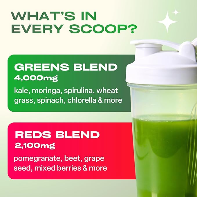 GOBIOTIX Super Greens Powder with Organic Spirulina - Superfood Supplement with Fruit Blend Probiotics and Enzymes for Digestive Health - Vegan Non-GMO - 30 Servings (Pomegranate Raspberry - 1 Pack)