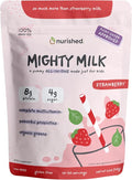 Mighty Strawberry Milk - Kids All-in-One Daily Protein Powder &amp Multivitamin Boosted with 2 Billion Probiotics &amp Organic Spinach - Natural Flavors Colors &amp Sweeteners - 15-30 Servings