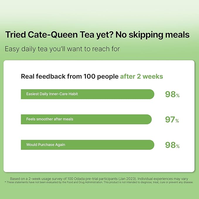 Odada CateQueen Herbal Tea – Natural Catechin Antioxidant &amp Digestive Support from Lotus Leaf Feel Light Calm and Revived Caffeine-Free Korean Wellness Blend (24 Tea Bags)