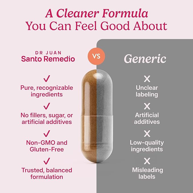 Santo Remedio Cholesterol Plus with Red Yeast Rice &amp Cocoa Cardiovascular Support Supplement for Heart Health Gluten-Free Non-GMO Capsules 30 Servings | Gift for Wellness Care