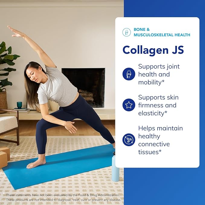 Pure Encapsulations Collagen JS - Skin &amp Joint Health* - 1000 mg Hydrolyzed Biocell Collagen - Gluten Free &amp Non-GMO - 60 Capsules