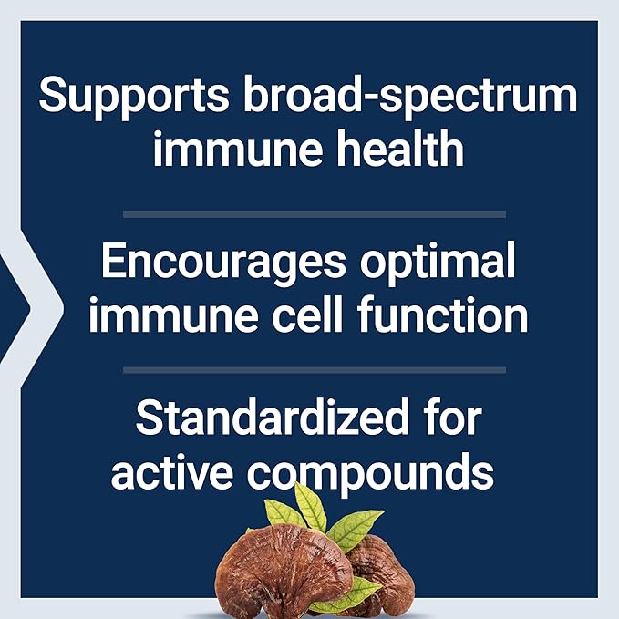 Life Extension Reishi Extract Mushroom Complex - Mushrooms Herbal Supplement for Immune Support – Ganoderma Lucidum Extract - Gluten-Free Non-GMO Vegetarian – 60 Capsules