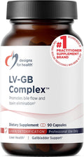 Designs for Health LV-GB Complex - Liver Detox Supplements for Gallbladder Support with Milk Thistle Artichoke Vitamins + Ox Bile - Supports Bile Flow + Toxin Elimination (90 Capsules)