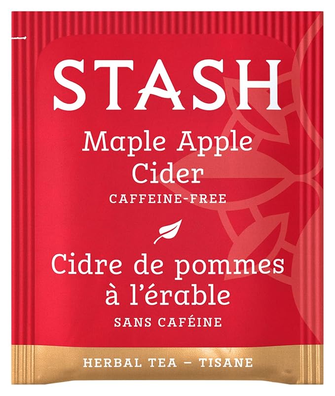 Stash Tea Maple Apple Cider Herbal Tea - Caffeine Free Non-GMO Project Verified Premium Tea with No Artificial Ingredients 18 Count (Pack of 6) - 108 Bags Total