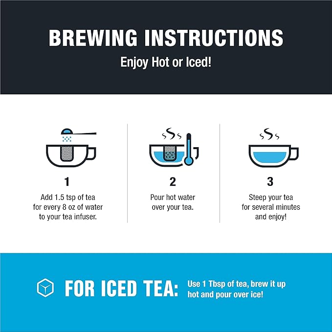 Tiesta Tea - Peach Party Herbal Tea and Brewbasket Infuser Bundle Loose Leaf Peach Hibiscus Tea Non-Caffeinated 4.5oz Refillable Tin with 5oz Reusable Stainless Steel Strainer