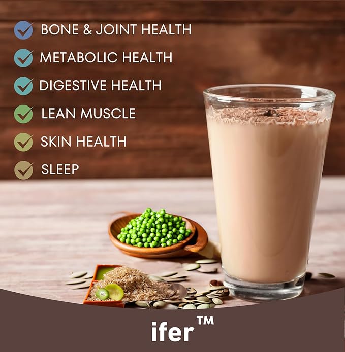 ifer 16-Hour Chocolate Collagen Protein/Type I II III Collagen / 15 Grams Vegan Protein / 18 Added Amino Acids/MCT Oil/Approved for Intermittent Fasting/Digestive Enzymes / 500 Grams
