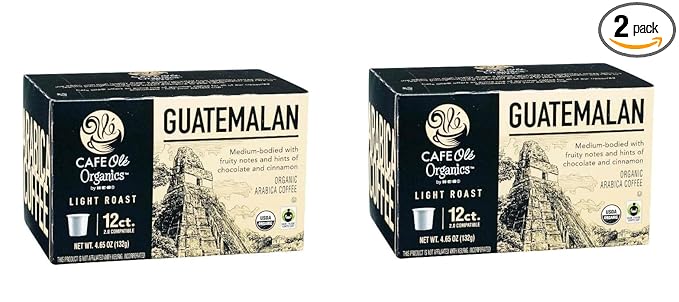 Cafe Ole HEB Single Serve Coffee Pods 12 count - 2 boxes (Guatemalan)
