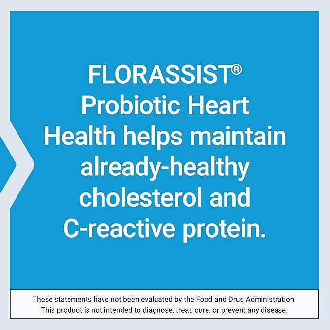 Life Extension FLORASSIST® Probiotic Heart Health Lactobacillus reuteri 30242 Promotes Heart Health and Already Healthy Cholesterol Levels Gluten-Free Non-GMO Vegetarian 60 Capsules
