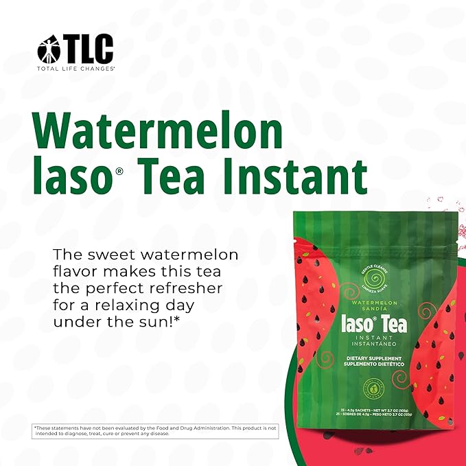 Iaso Instant Tea (Watermelon) - Refreshing Watermelon-Flavored Cleansing Tea Ideal for Daily Wellness - 25 Sachets