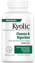 Kyolic Aged Garlic Extract Formula 102 Cleanse &amp Digestion* Ginger and Enzyme Complex 200 Capsules