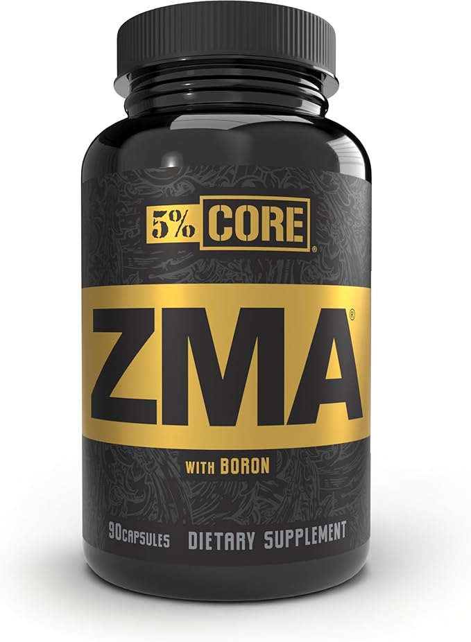 5% Nutrition Core ZMA (with Boron) | Promotes Recovery by Restoring Levels of Zinc Magnesium &amp Vitamin B-6 (90 Capsules)