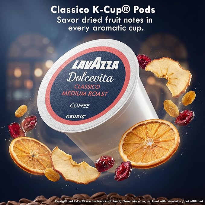 Lavazza K-Cup Coffee Pods Variety Bundle for Keurig Brewers – Light &amp Medium Roast Single-Serve K-Cup Coffee Pods 40 Count Assorted Flavors (20 Dolcevita Classico &amp 20 House Blend Perfetto)