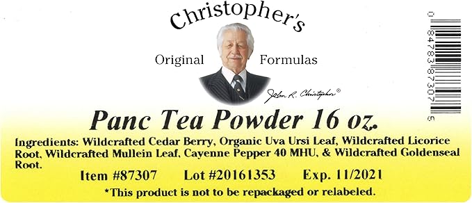 Christopher's Original Formulas Panc Tea Powder 16 OZ