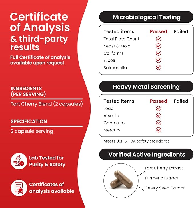 3 in 1 Tart Cherry Extract Capsules with Turmeric &amp Celery Seed for Feet &amp Joint Support Uric Acid Flush Cleanse &amp Purge Pills 60 Veggie Capsules Manufactured in USA