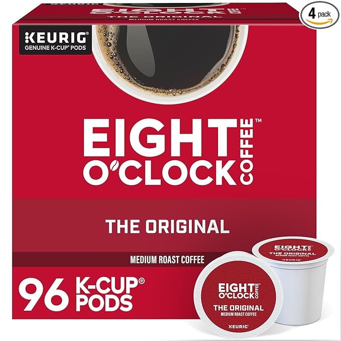 Eight O'Clock Original Coffee Keurig K-Cup Pods Medium Roast 96/Carton (64053)
