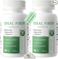 iMATCHME Fiber Supplement with Psyllium Husk PowderSlippery Elm for Soften StoolEffortless Bowel MovementsDigestive &amp Gut Cleanse Support-Prebiotic Fiber 240 Capsules