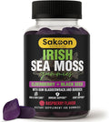 Sakoon nutrition Irish Sea Moss Gummies with Elderberry &amp Black Seed Oil - Overall Wellness Support | Rich in Vitamins Raspberry Flavor | 60 Gummies
