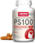 Jarrow Formulas PS100 Phosphatidylserine 100 mg Dietary Supplement for Brain Health and Cognition Support 120 Softgels 40-120 Day Supply