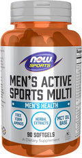 NOW Foods Sports Nutrition Men's Extreme Sports Multi with Free-Form Amino Acids ZMA® Tribulus MCT Oil and Herbal Extracts 90 Softgels