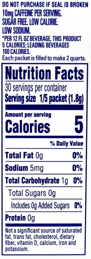 Crystal Light Raspberry Iced Tea Drink Mix 12-Quart 1.6-Ounce Canister (Pack Of 7)