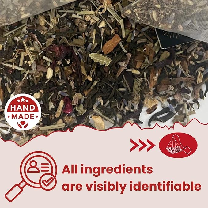 KRIHAN Organic Arjuna Herbal Tea – 40 Tea Bags (80g) | Terminalia Arjuna for Heart Health Blood Pressure &amp Cardiovascular Support | Caffeine-Free Non-GMO Plant-Based Arjun ki Chaal Tea